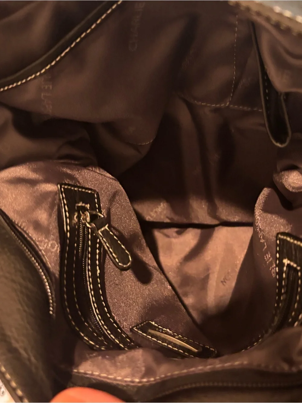 Charlie Lapson Black Leather Shoulder Bag